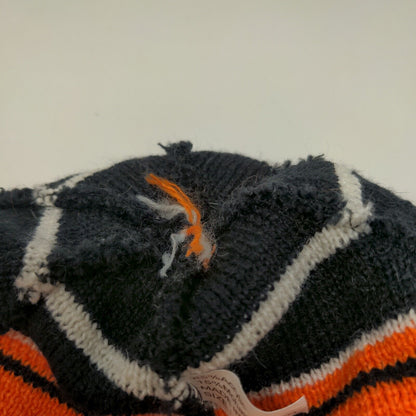 Eskimo Joe's Men's Beanie Cap Hat Orange Striped OSFA Embroidered Logo