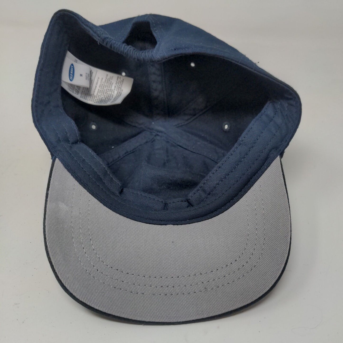 Old Navy Boys Stretchy Hat Blue Size M 100% Cotton Embroidered Logo