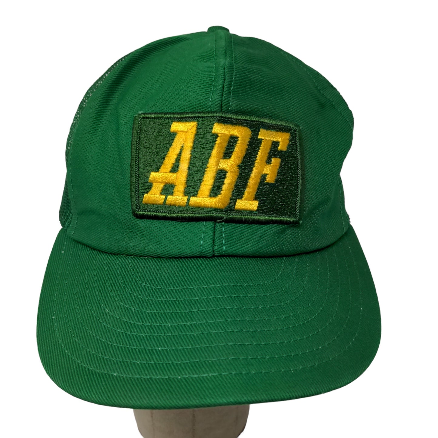 ABF Freight Snapback Mesh Back Hat Green Adjustable Embroidered Logo Vintage USA