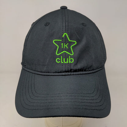 Bluemark Men's Strapback Hat Black Embroidered 1K Club Logo Vent Holes