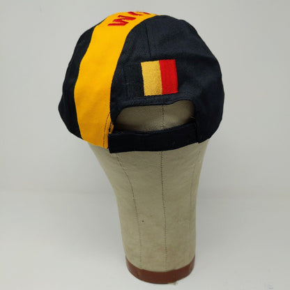 Belgium Flag Black Red Yellow Strap Back Hat Cap Embroidered Adjustable