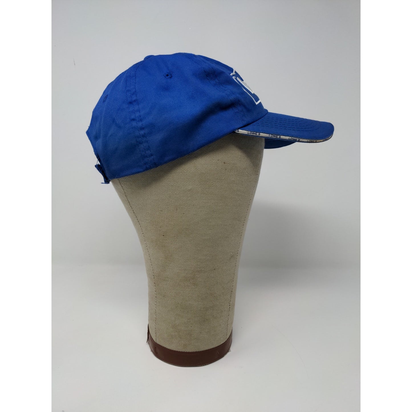 Lowe's Employee Strapback Hat Blue Embroidered Logo 100% Cotton