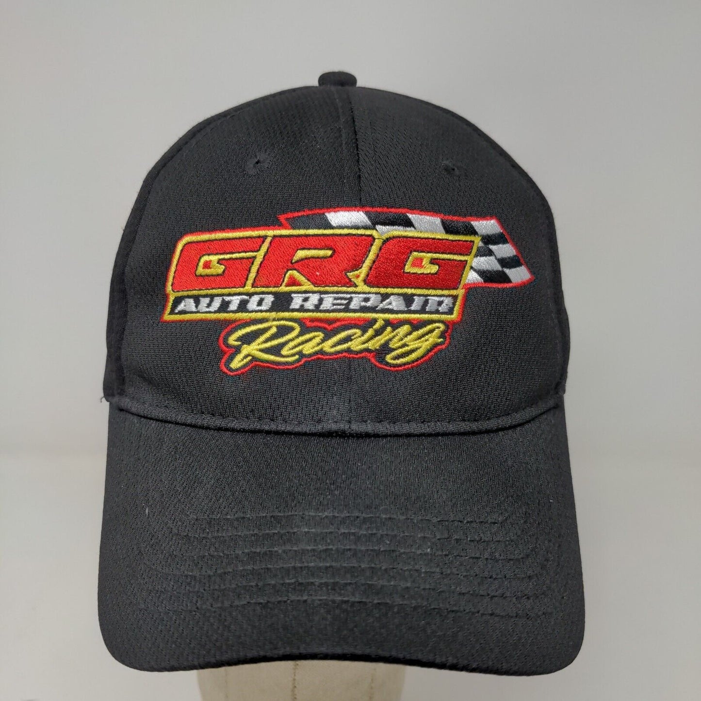 GRG Auto Repair Racing Men's Strapback Hat Black Embroidered Logo #37