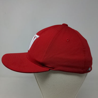 Pacific Headwear Men's Fitted Hat Red Size XS Embroidered W Bulldog Logos