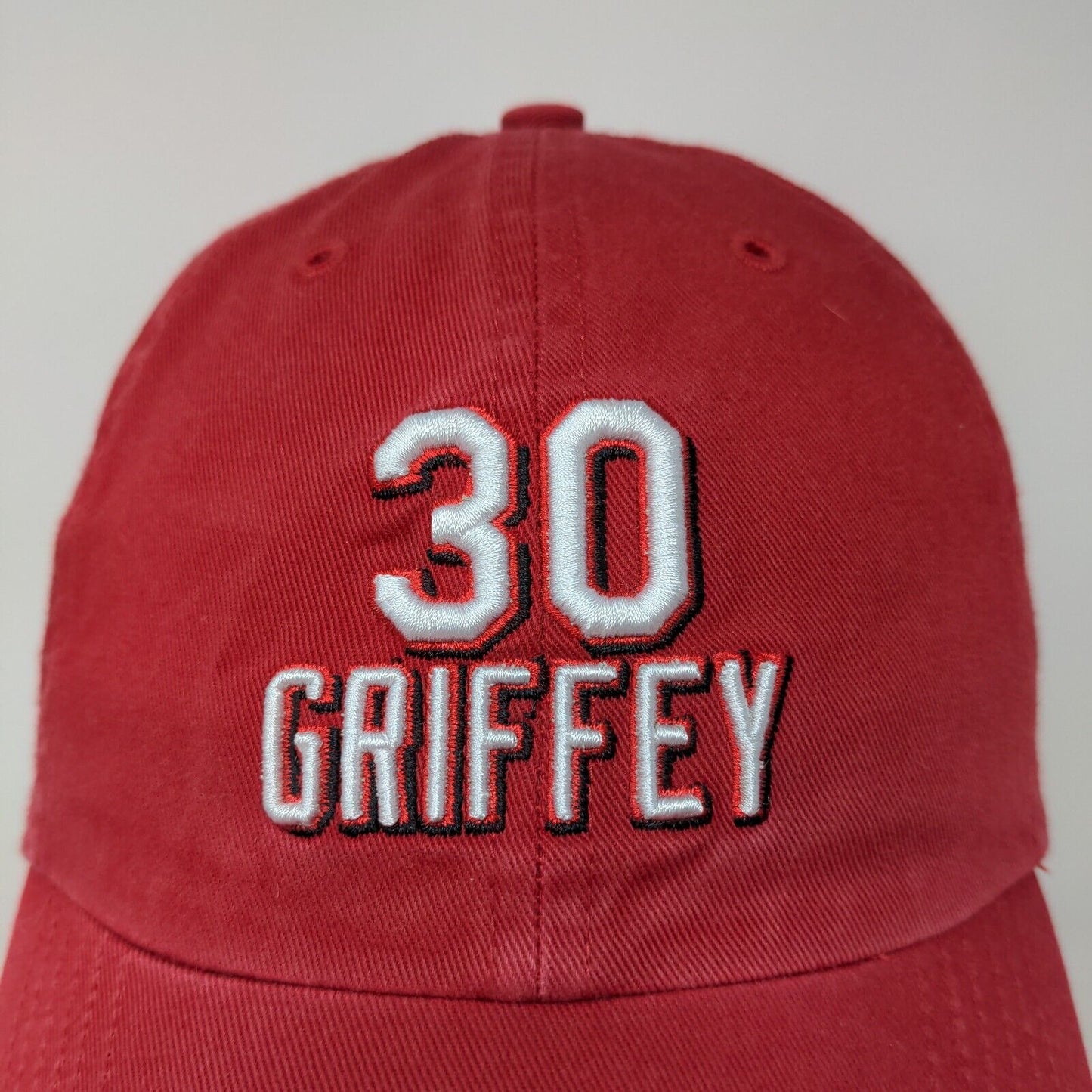 MLB Ken Griffey Slideback Hat Red Size S/M Embroidered Logo #30