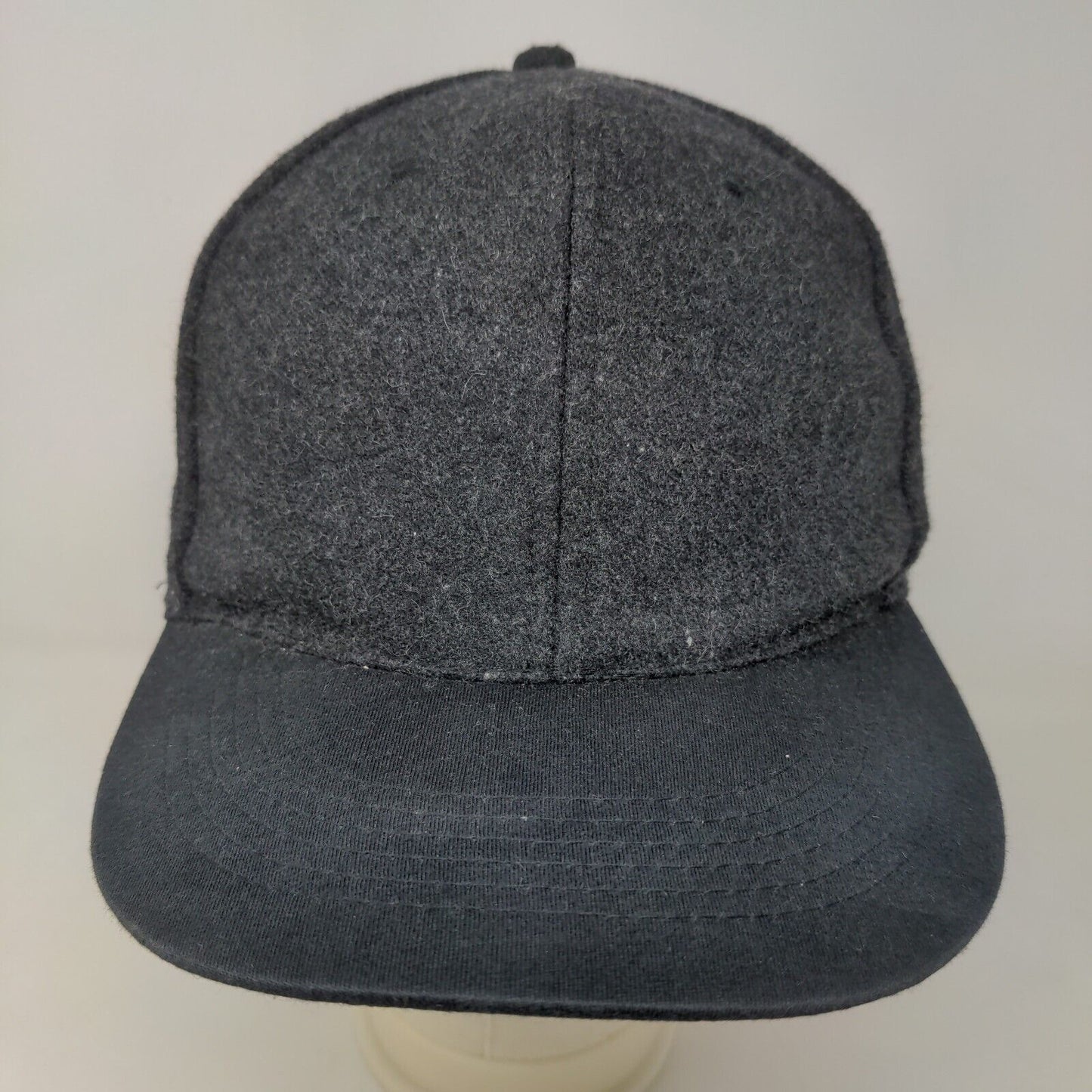 Unbranded Men's Snapback Hat Black Blank Knit Vent Holes Adjustable
