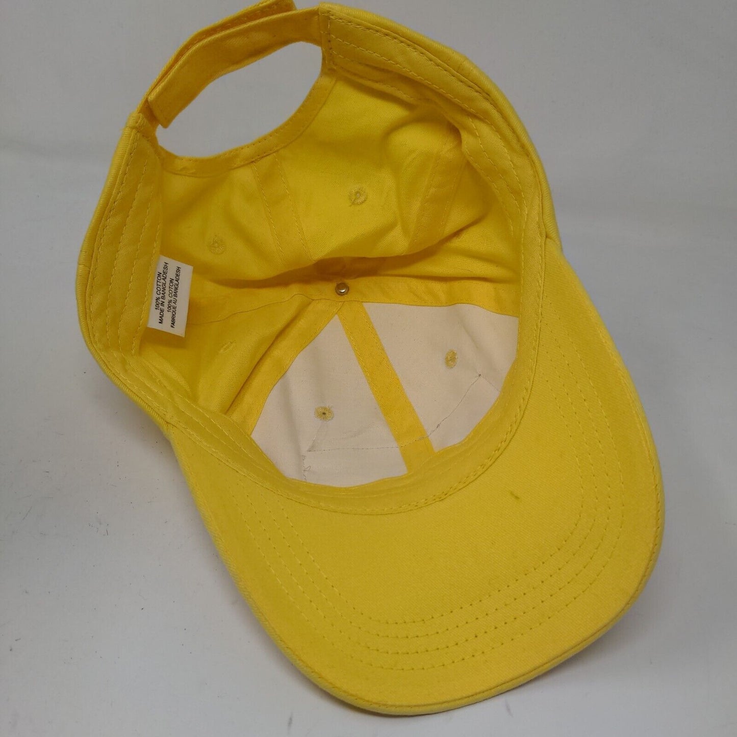 Unbranded Men's Strapback Hat Yellow Adjustable Embroidered Minuteman Press Logo