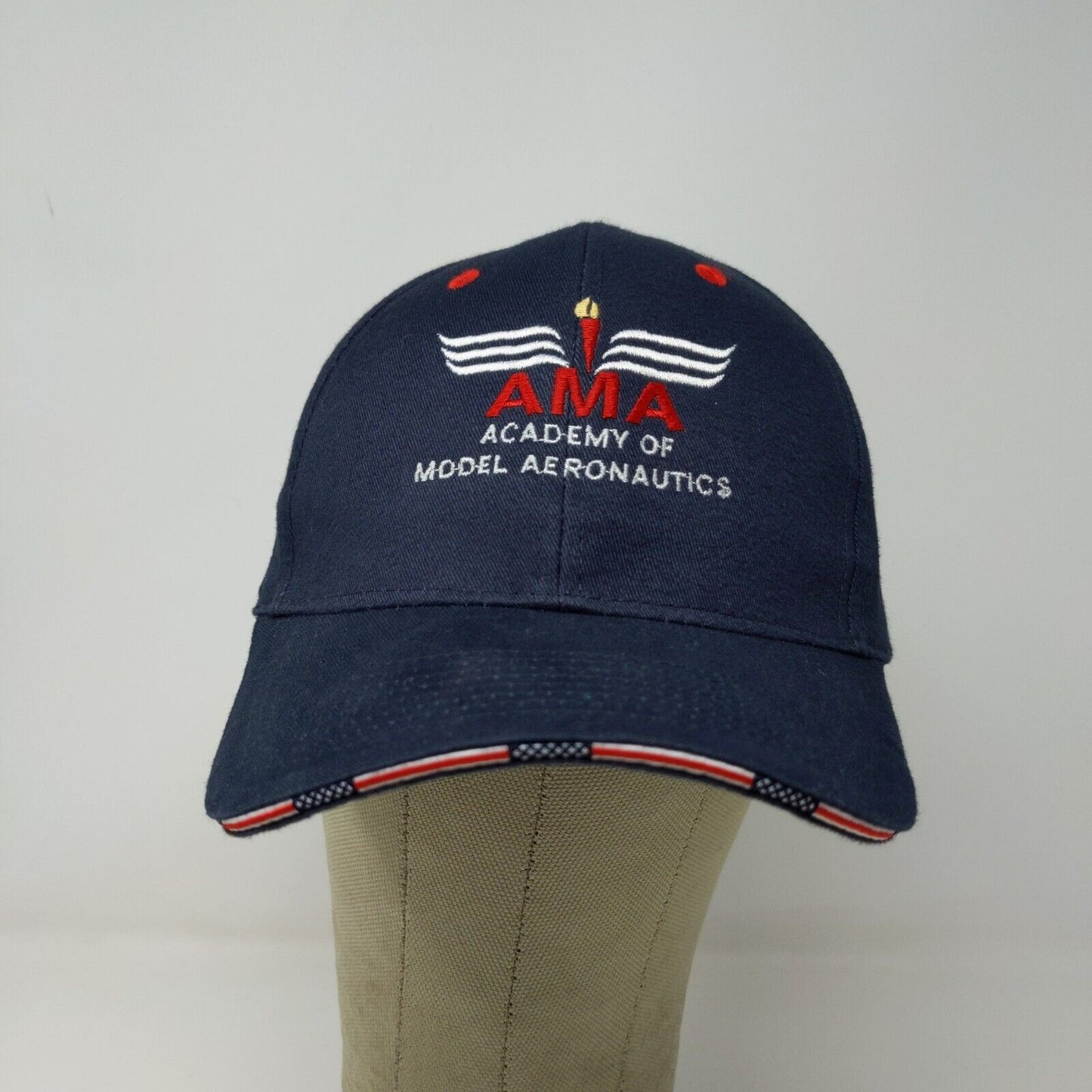 Adams Men's Academy of Model Aeronautics Strapback Hat Blue Embroidered Logo