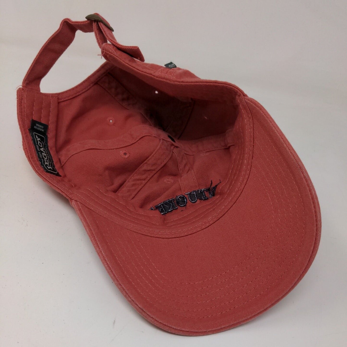 Legacy Men's Slideback Hat Red Embroidered Natucket Logo 100% Cotton