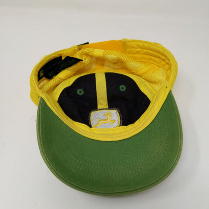 John Deere Toddler Hat Green Yellow One Size Meshback Snapback Embroidered Logo