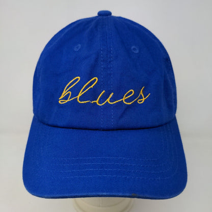 David & Young Women's Slideback Hat Blue OSFM Embroidered Blues Logo Cotton