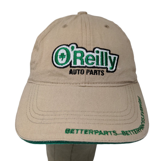 O'Reilly Auto Parts Men's Strapback Hat Tan Adjustable Embroidered Logo