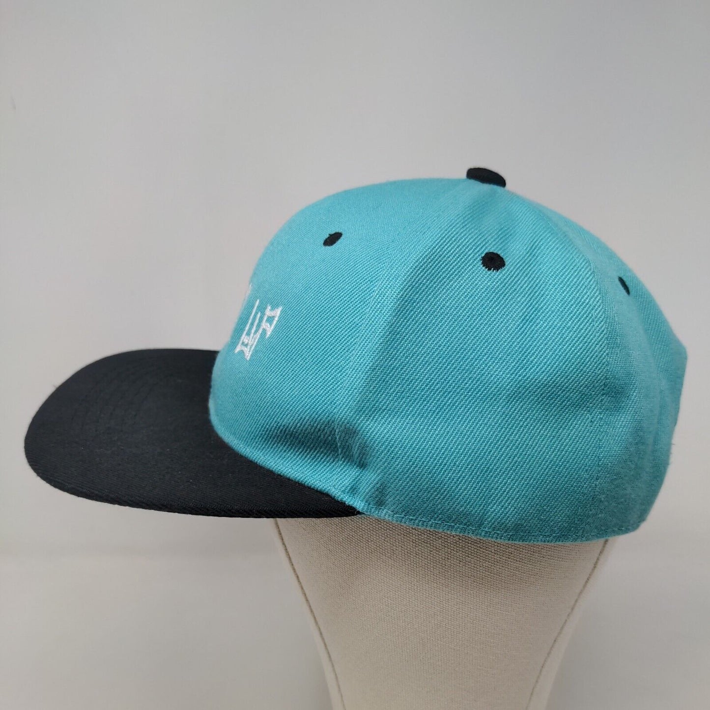 Unbranded Men's Snapback Hat Blue Black Flat Bill OSFA Embroidered Choose Up