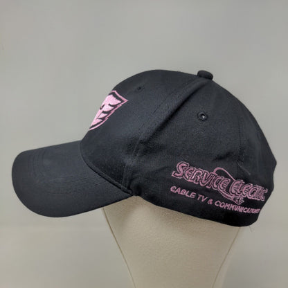 Service Electric Women's Strapback Hat Black Adjustable Embroidered Logo Cotton