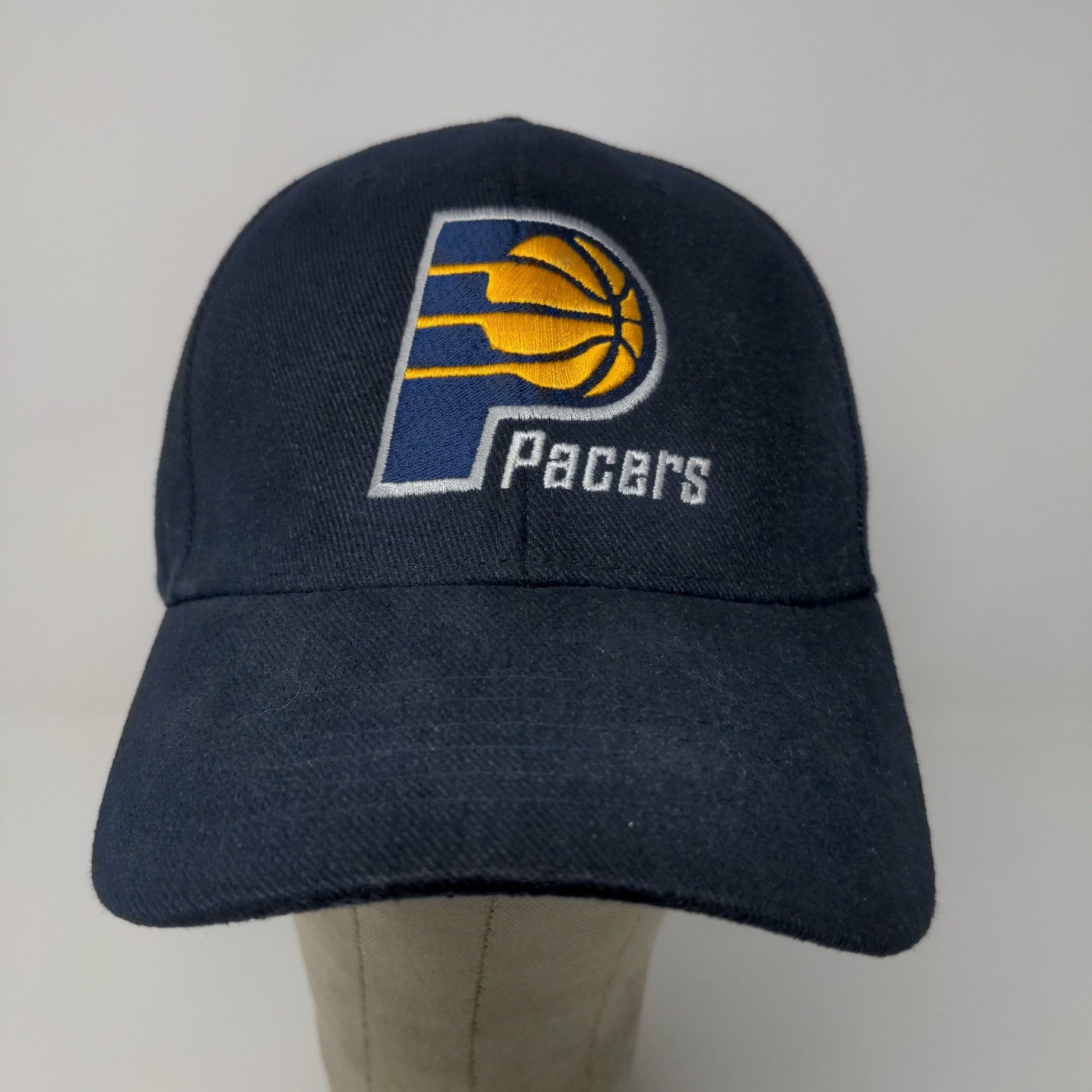 NBA Indiana Pacers Strapback Hat Embroidered Logo Blue Gold Adjustable