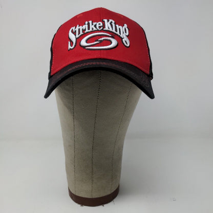 Strike King Fishing Lure Strapback Hat Red Black OSFM Embroidered Logo