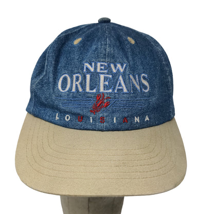 Sun Products Boys New Orleans Louisiana Snapback Hat Blue Denim Size Youth