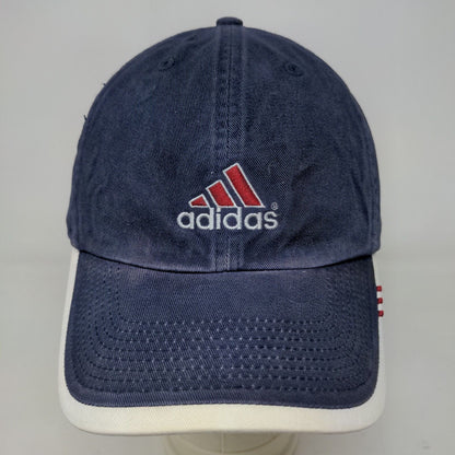 Adidas Men's Slideback Hat Blue Size OSFA Embroidered Logo 100% Cotton