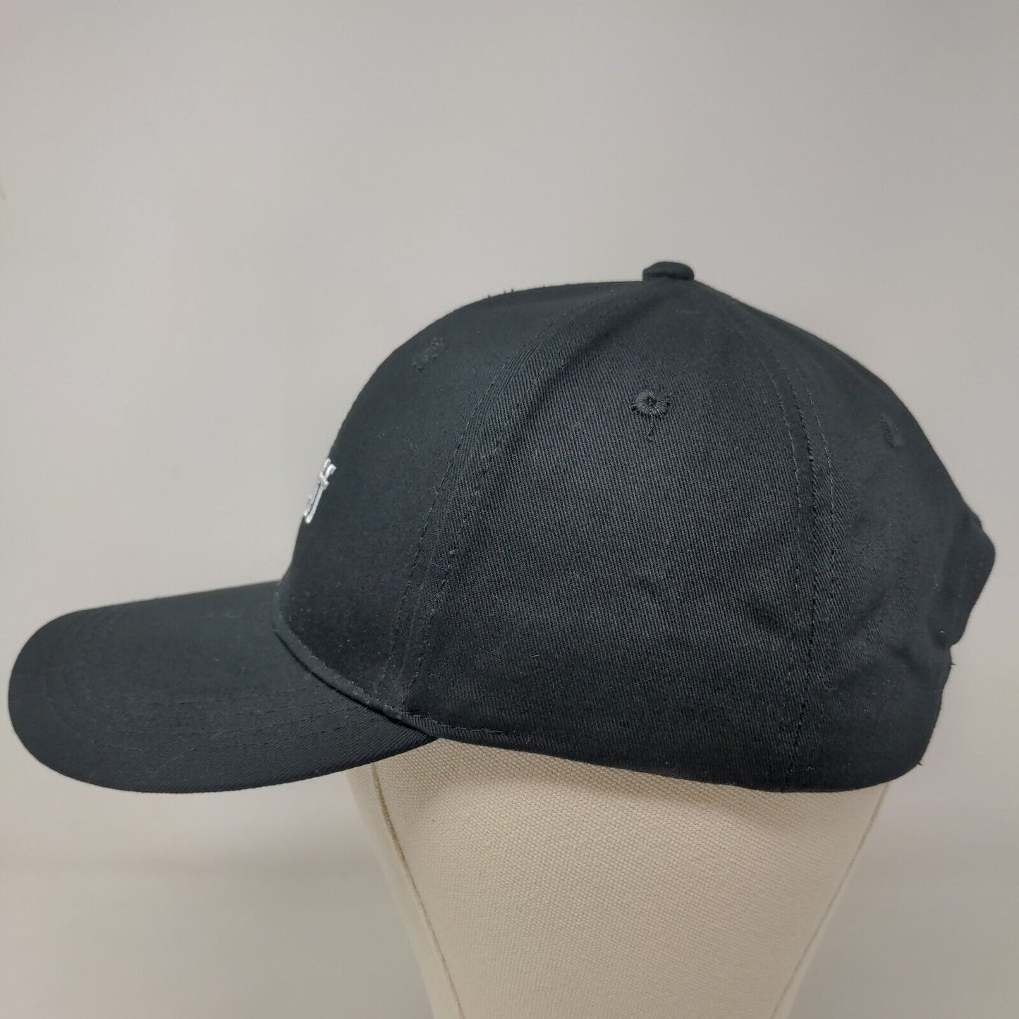 GoPuff Men's Slideback Hat Black Embroidered Spell Out Logo Adjustable