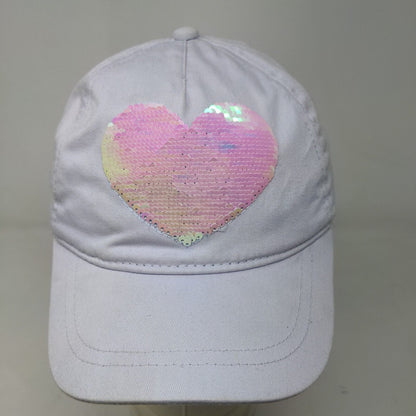 OshKosh B'Gosh Girls Strapback Hat Purple Size 8-12 Bling Sparkly Heart