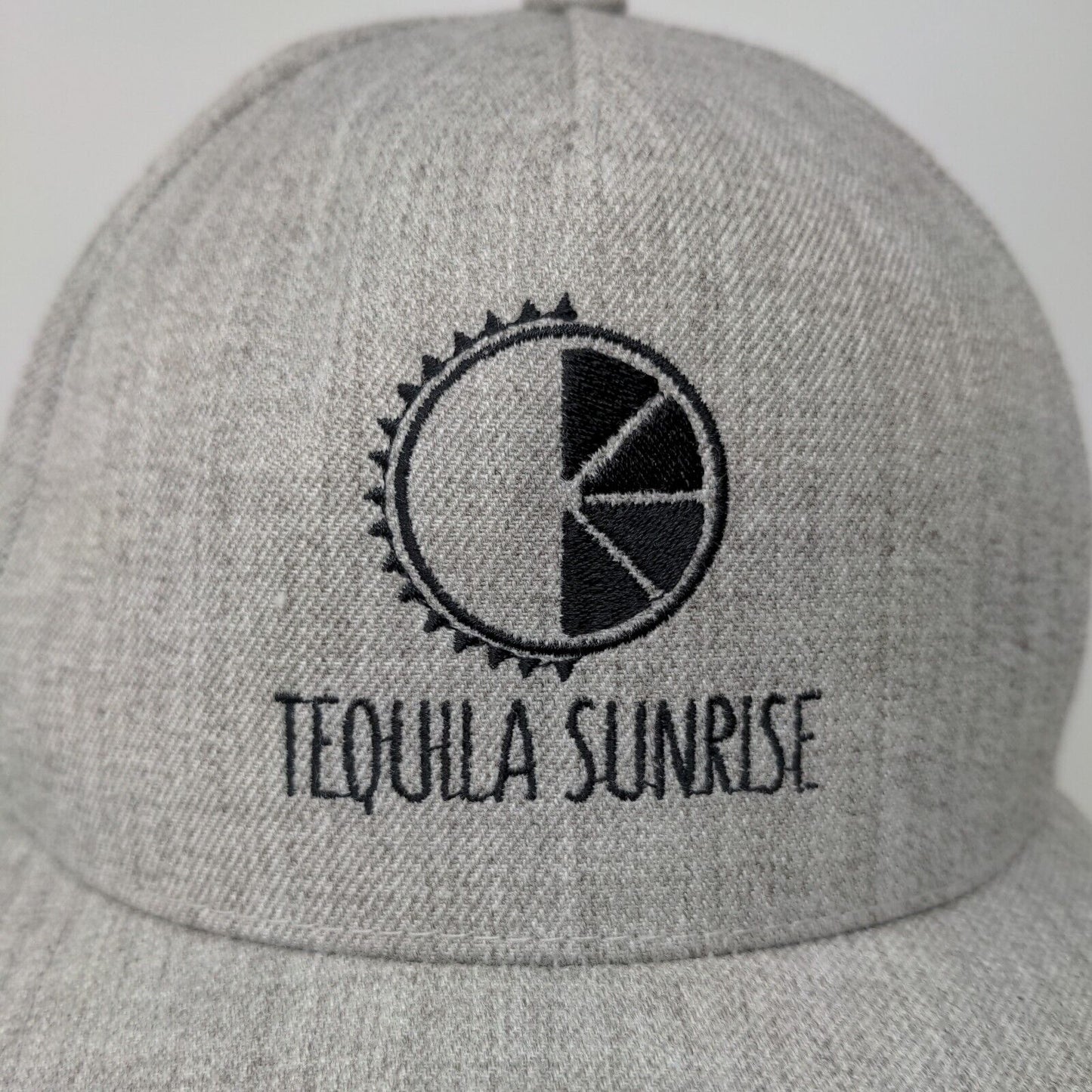 Tequila Sunrise Snapback Hat Gray Adjustable Embroidered Logo