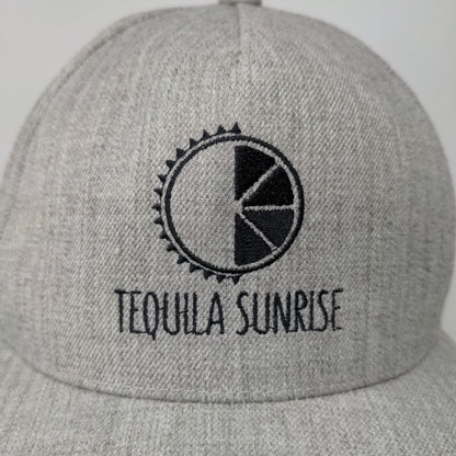 Tequila Sunrise Snapback Hat Gray Adjustable Embroidered Logo