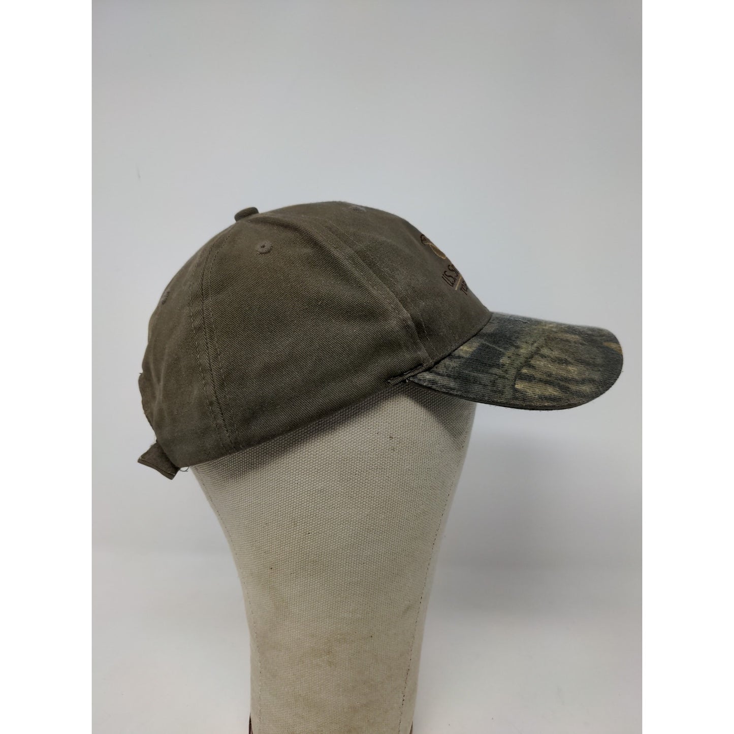 US Smokeless Tobacco Co Mossy Oak Camo Strapback Hat  Brown SEE DESC