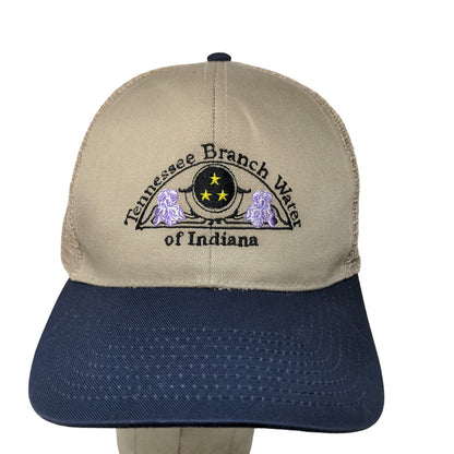 Cobra Mens Tennessee Branch Water Indiana Snapback Mesh Back Hat Tan Blue OSFA