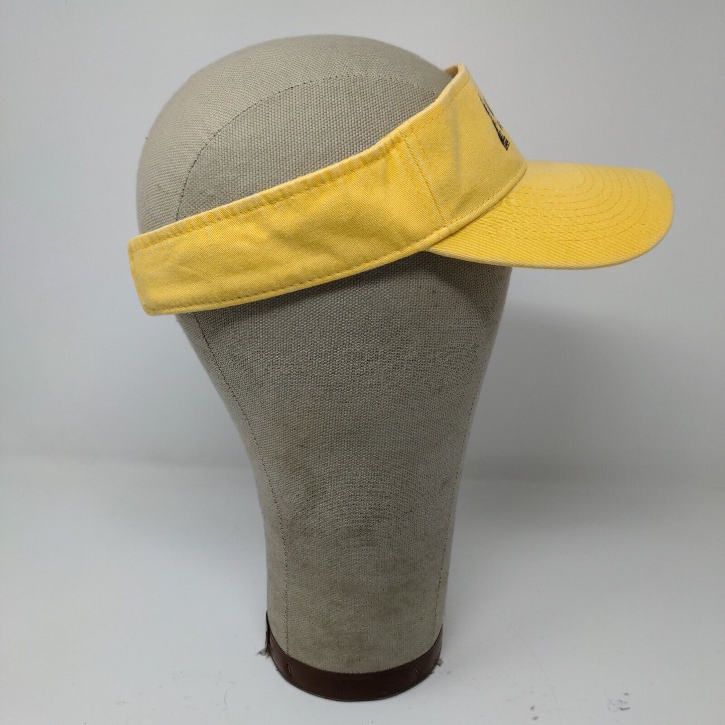 Montauk Point Lighthouse Yellow Visor Strap Back Adjustable Otto Headwear OSFM