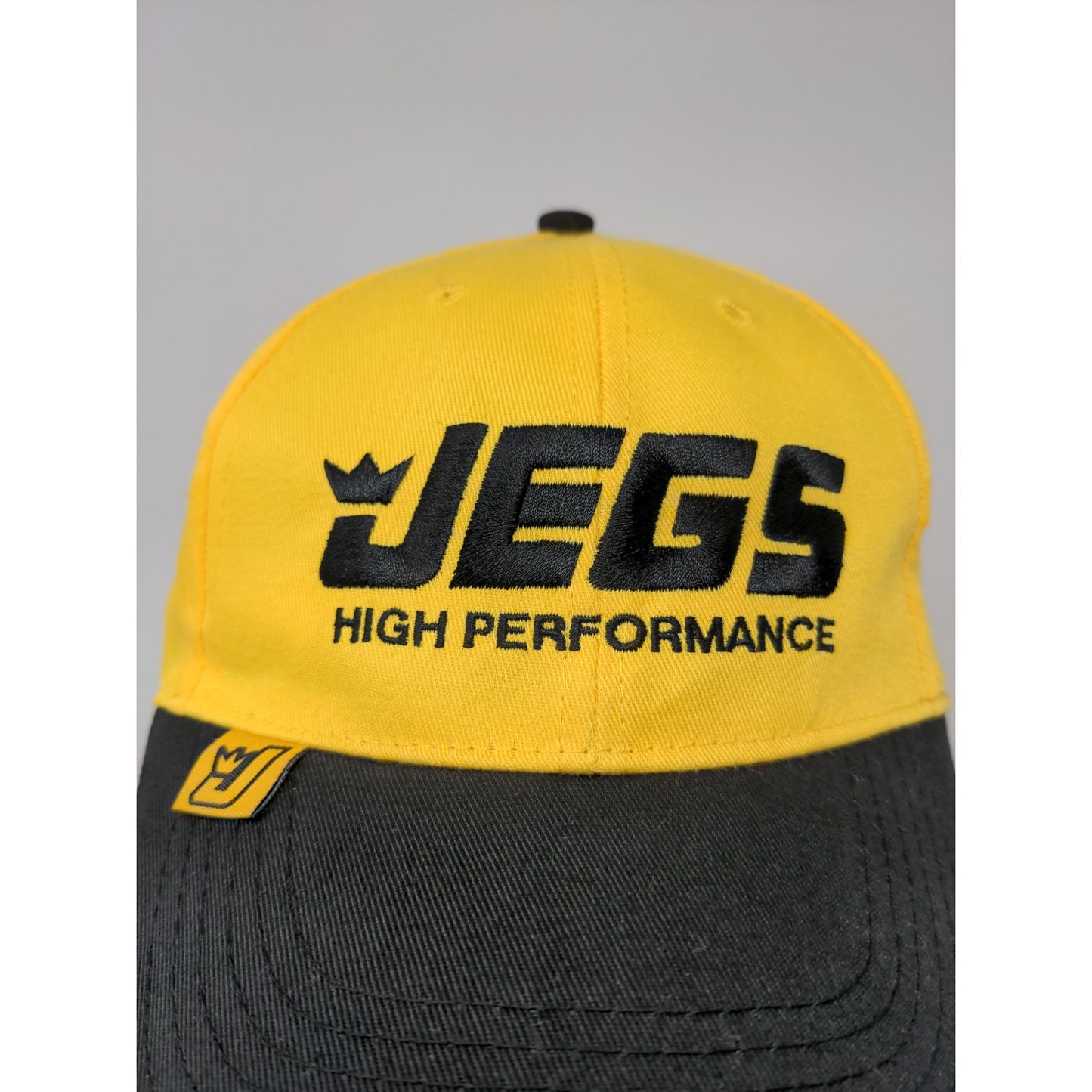 Jegs Headware High Performance  Strapback Hat Yellow & Black Embroidered Logo