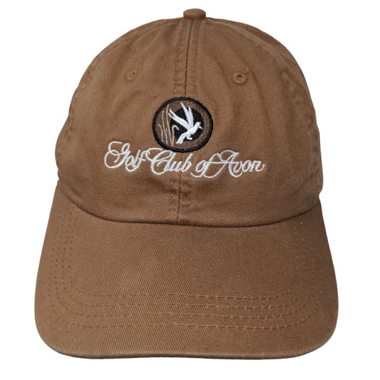 Ahead Extreme Men's Strapback Hat Tan Adjustable Golf Club of Avon Logo