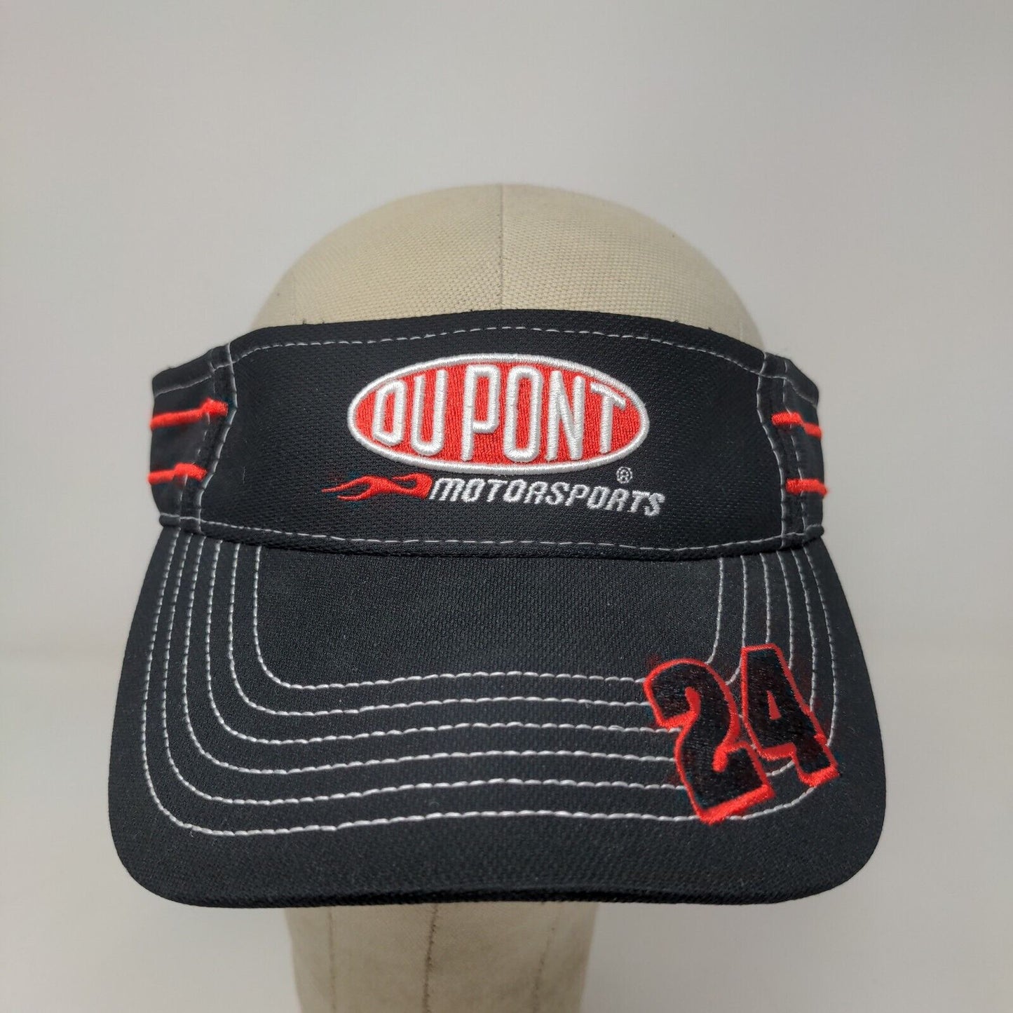 Chase Authentics Men's Strapback Jeff Gordon Sun Visor Hat Cap Black OSFM #24