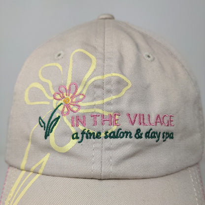 Unbranded Women's In the Village Spa Hat Pink Embroidered Logo Flower