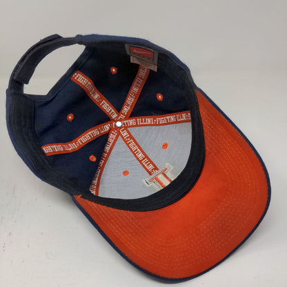 Nike Team Men's Fighting Illini Illinois Strapback Hat Blue OSFA 100% Wool