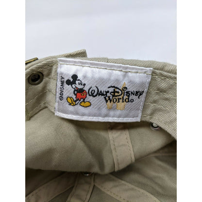 Walt Disney World Mickey USA Hat Patriotic Dad Cap Slideback Adjustable Beige