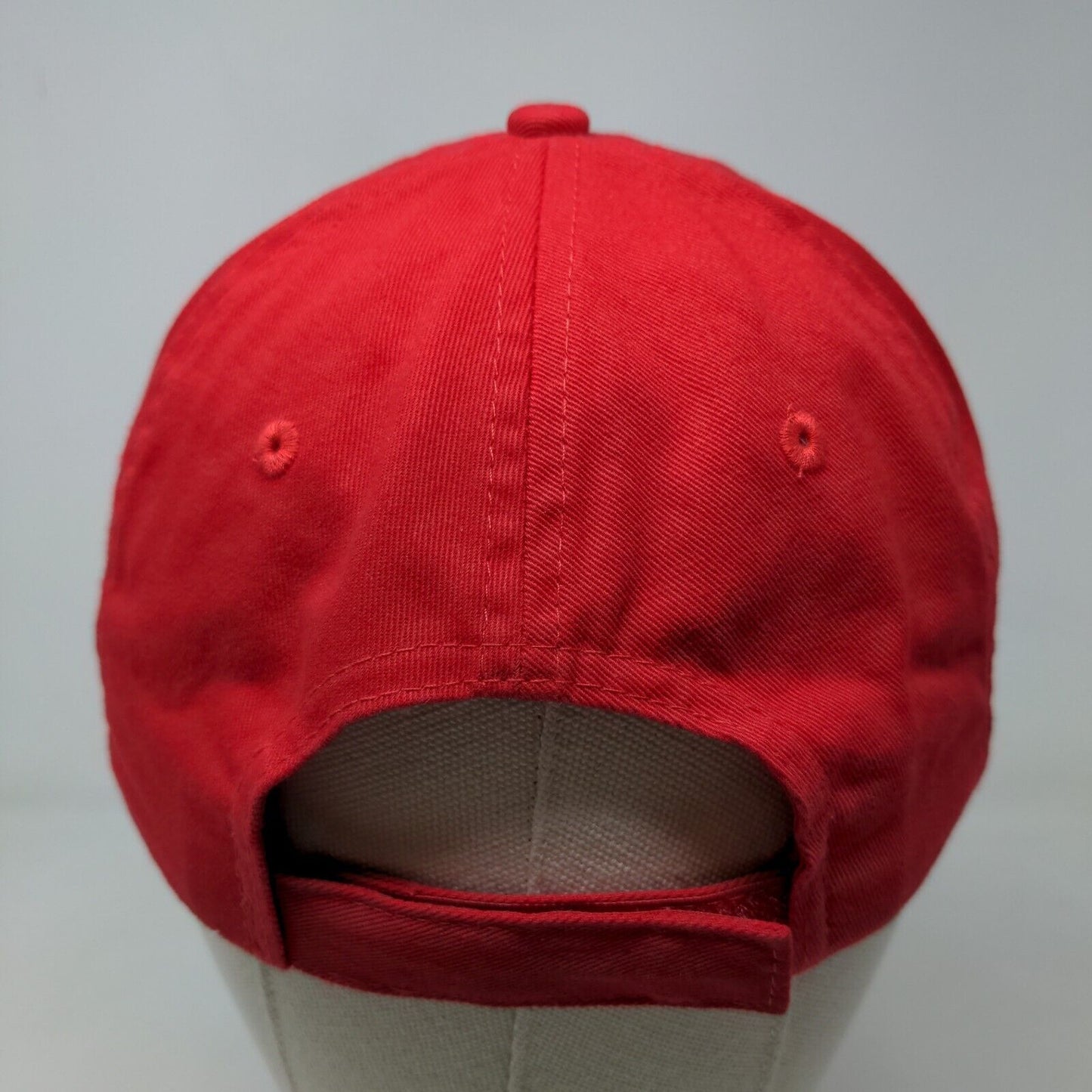 Unbranded Men's Strapback Hat Red Adjustable Embroidered Big MW Logo