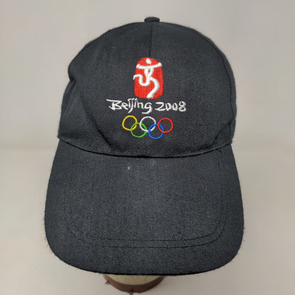 Unbranded 2008 Beijing Olympics Strapback Hat Black Embroidered Logo