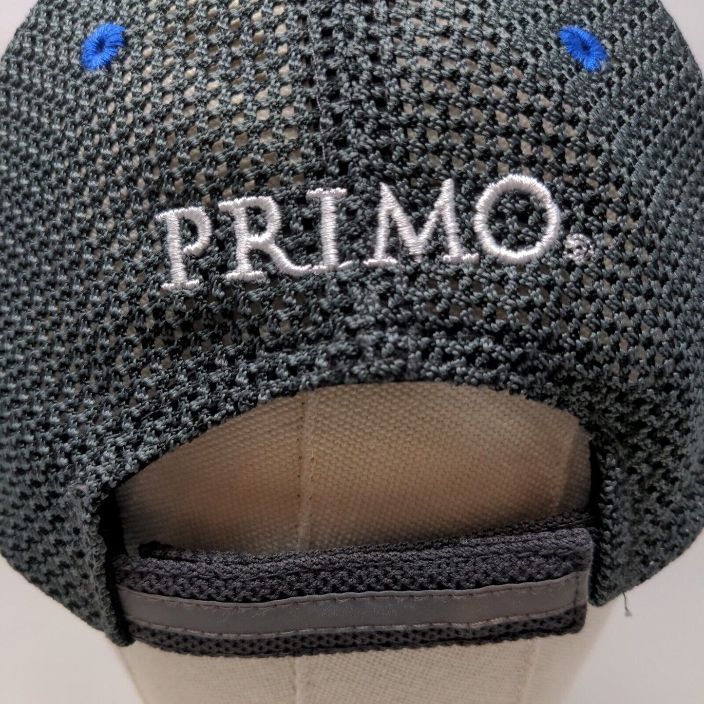 Cintas Crystal Rock Primo Water Men's Strapback Mesh Back Hat Blue Gray Logo