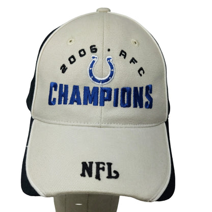 NFL Men's Strapback Indianapolis Colts 2006 AFC Champions Hat Black White OSFA