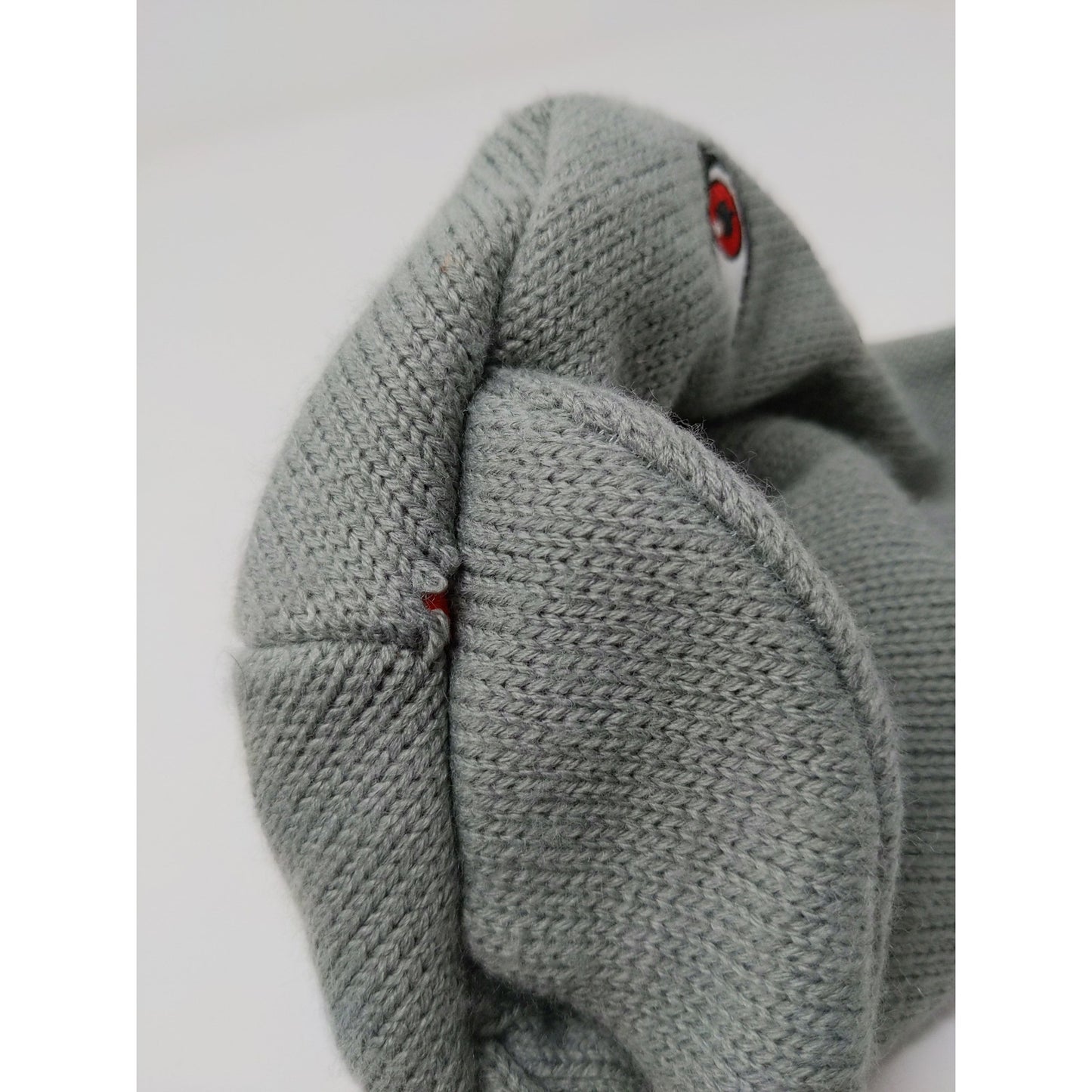 Youth Boys Shark Beanie Trapper Hat Embroidered Decorations Gray SEE DESC