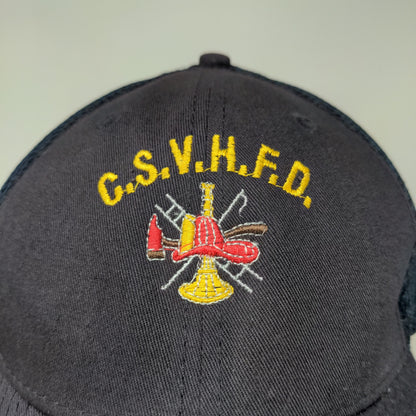 New Era Men's Fitted Hat Blue L/XL Mesh Back CSVH Fire Dept Embroidered Logo