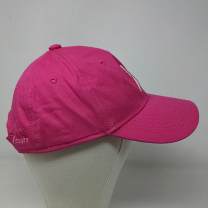 Pink Stuff Women's Strapback Hat Pink Adjustable Embroidered Logo 100% Cotton