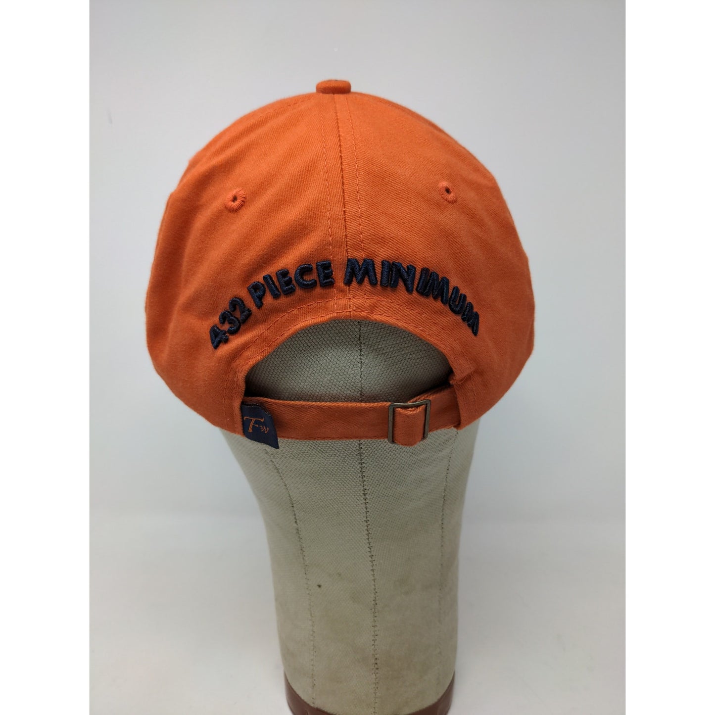 RARE CUSTOM SAMPLE Fersten Worldwide Slideback Hat Embroidered Logo Orange