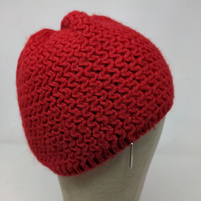 Lauren Ralph Lauren Women's Knit Beanie Hat Cap Red Wool Alpaca Blend