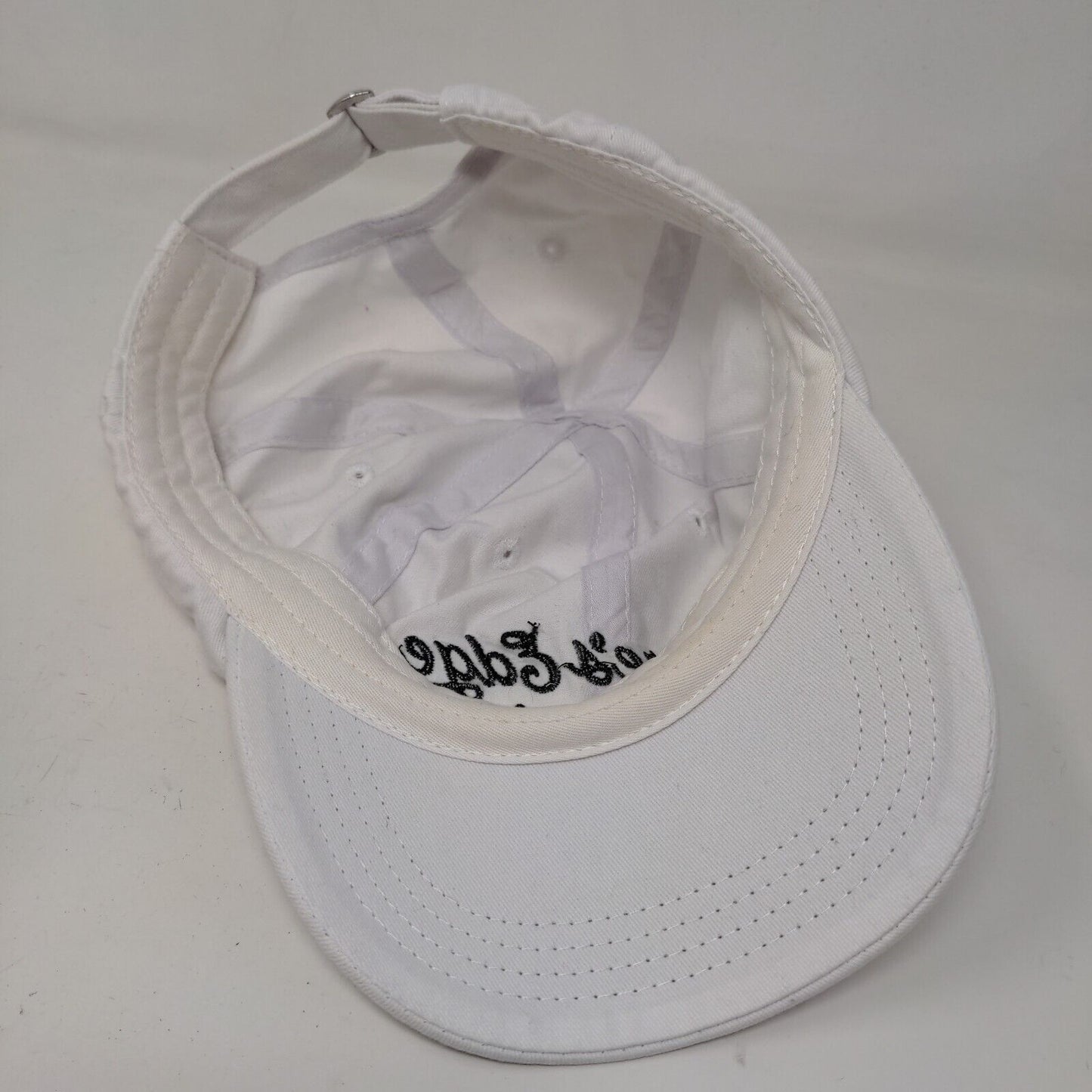 Unbranded Men's Slideback Hat White Adjustable Embroidered Logo Nature's Edge