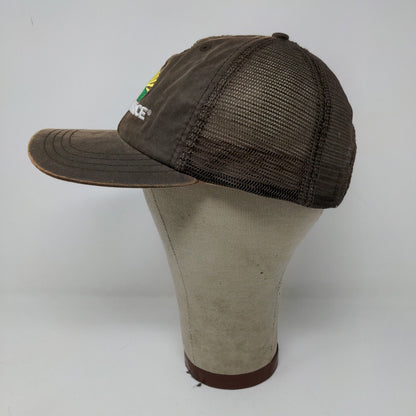 Co-Alliance Mens Hat Meshback Strapback Brown OSFA Embroidered Logo Farmer