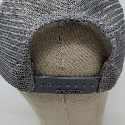 Blue Star Redi Mix Richardson Style 111 Gray White Hat Snapback Size MD / LG
