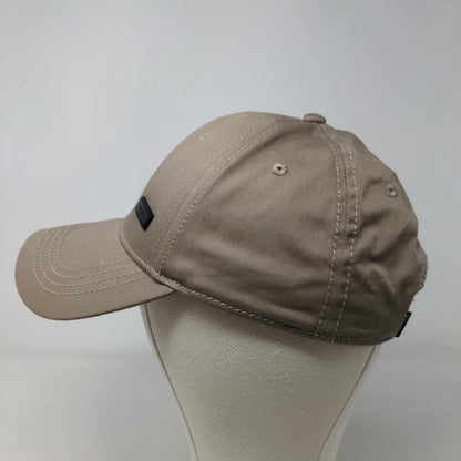 Cacuss Men's Slideback Hat Tan Size OS Patch Logo 100% Cotton