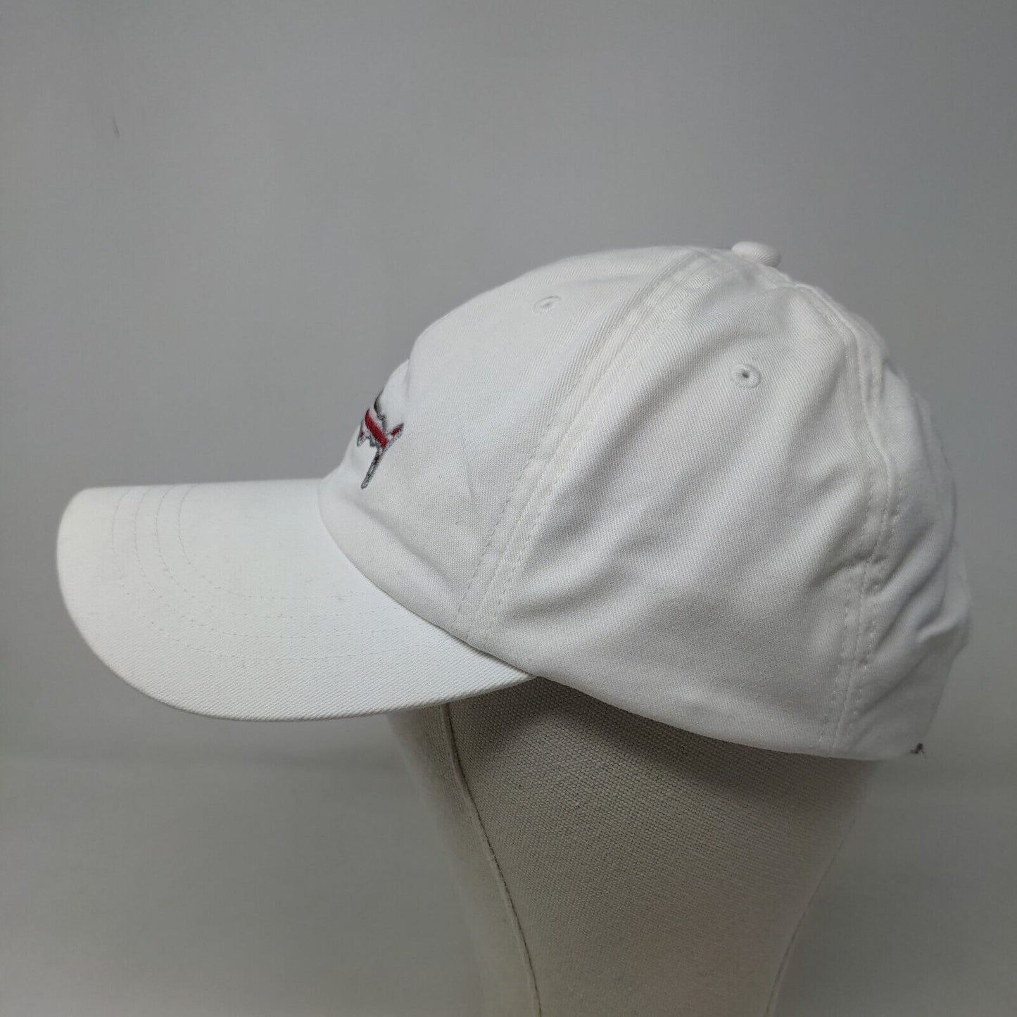 Columbia PFG Men's Strapback Hat White Size O/S Embroidered Swordfish Logo