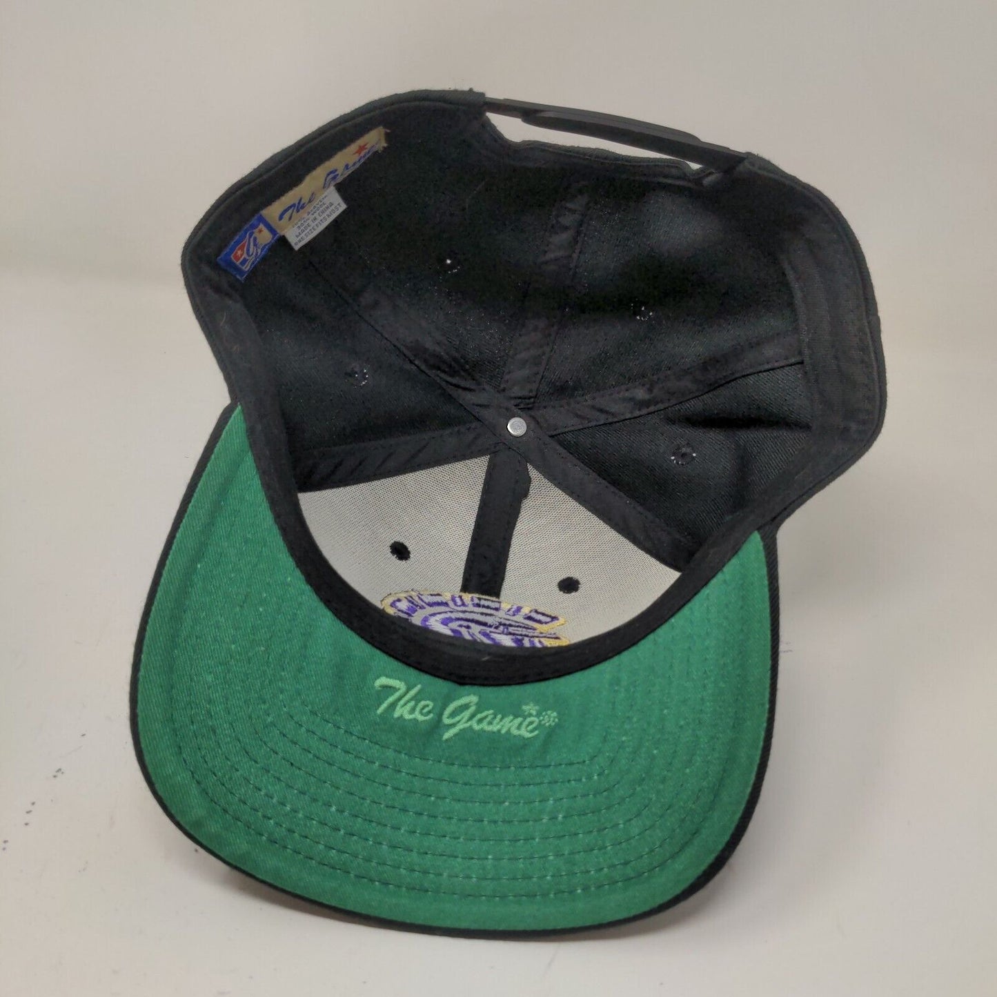 The Game Men's Snapback Hat Black OSFM Embroidered Trojan Acrylic Wool Blend